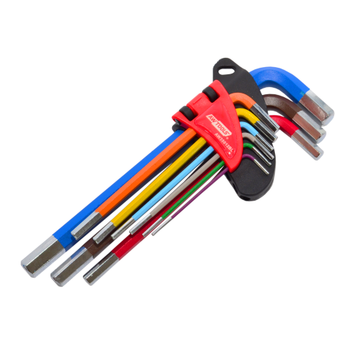AWTOOLS AW35012BL - KLUCZE IMBUSOWE HEX/ 1,5-10,0mm/ 9szt. KOLOR BLACK LINE