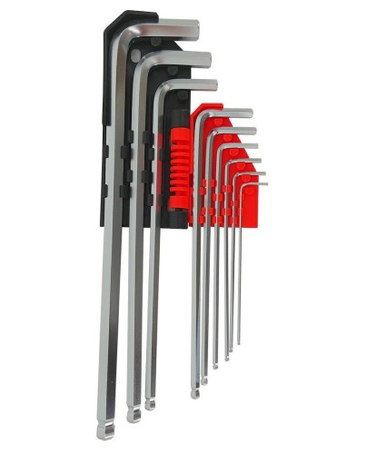 AWTOOLS AW35016BL - KLUCZE IMBUSOWE HEX /1,5-10,0mm/ 9szt. KULA DŁUGIE BLACK LINE