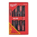MILWAUKEE 4932478739 - Zestaw 7 wkrętaków izolowanych VDE płaskie, Phillips, 2,5 - 5,5 mm, PH1 - PH2, próbnik napięcia
