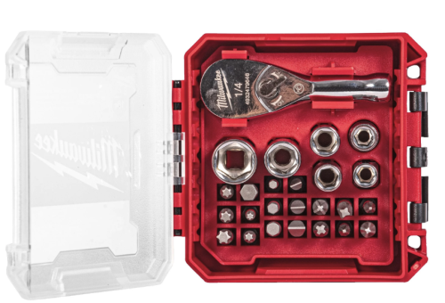 MILWAUKEE 4932499470 - Zestaw nasadek i bitów z grzechotką 1/4" 25 szt.