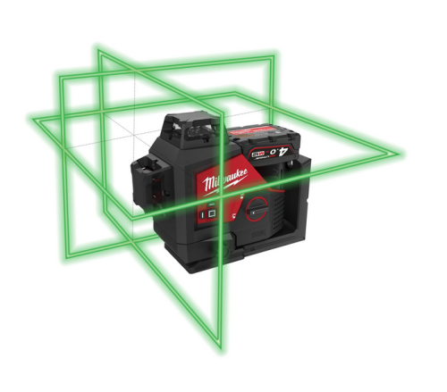 Milwaukee M12 3PLSKIT-401P - Laser 3 - płaszczyznowy zielony