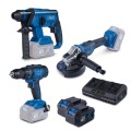 Scheppach BPS100  - Zestaw 3w1 20V wiertarko-wkrętarka szlifierka młotowiertarka