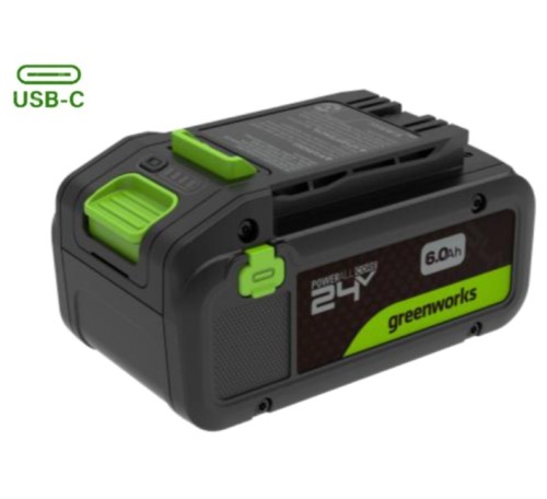 GREENWORKS GRBA2460CA1 - Akumulator 24 V 6 Ah BA2460CA1 z USB-C