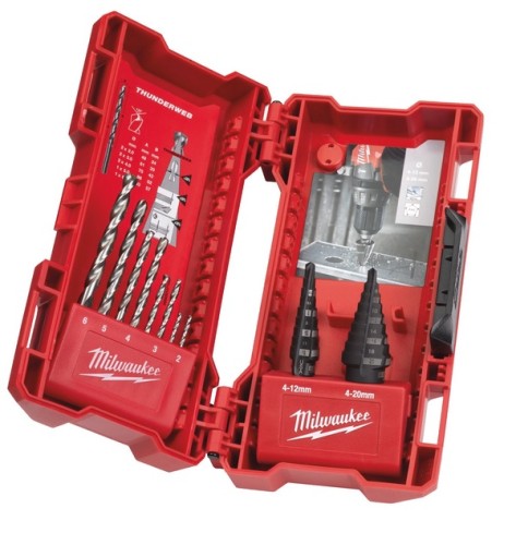 MILWAUKEE 4932501119 - Zestaw wierteł stopniowych i wierteł do metalu - 10 szt