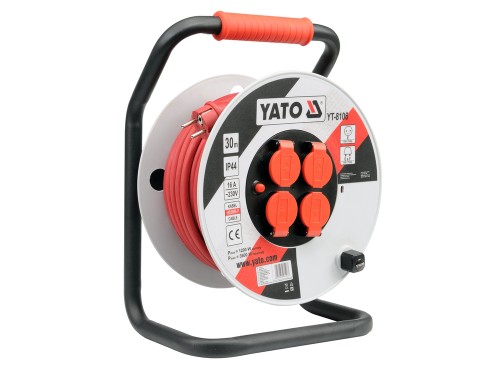 YATO YT-8106 - PRZEDŁUŻACZ NA BĘBNIE PLASTIKOWYM 30 M, PRZEWÓD 3X2,5MM2