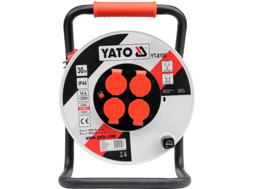 YATO YT-8106 - PRZEDŁUŻACZ NA BĘBNIE PLASTIKOWYM 30 M, PRZEWÓD 3X2,5MM2
