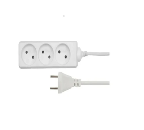 AWTOOLS AW24606 - Przedłużacz biały bez uziemienia 4 gniazda 3m AW24606