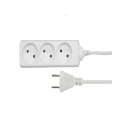 AWTOOLS AW24605 - Przedłużacz biały bez uziemienia 4 gniazda 1.5m