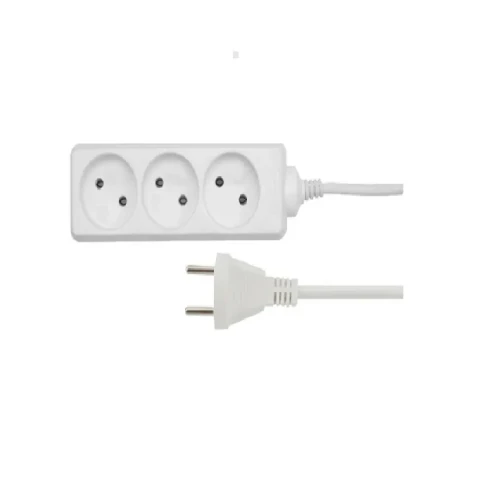 AWTOOLS AW24605 - Przedłużacz biały bez uziemienia 4 gniazda 1.5m