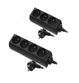 AWTools AW24671 - AWTools przedłużacz domowy czarny 3 gniazda 3.0m z uziemieniem