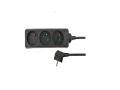 AWTOOLS AW24672 - Przedłużacz czarny 3 gniazda 5.0m z uziemieniem