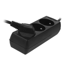 AWTOOLS AW24670 - Przedłużacz domowy czarny 3 - gniazda 1.5m z uziemieniem