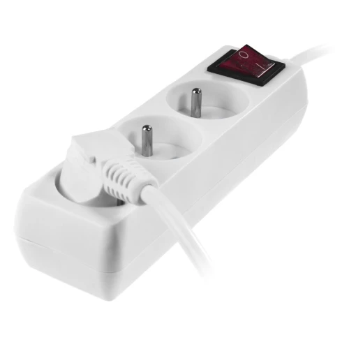 AWTOOLS AW24635 - Przedłużacz domowy biały 3 gniazda 1.5m z uziemieniem