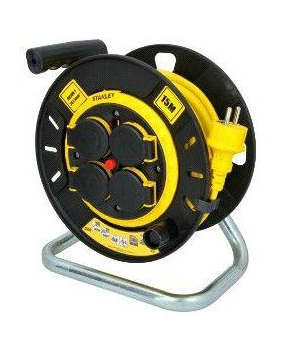 Stanley ST-SXECEL2QBVE - Przedłużacz bębnowy 40m 3x1,5mm 16A IP20 z zabezpieczeniem przepięciowym
