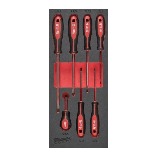 Milwaukee 4932492395 - Moduł wkrętaków do śrub z rowkiem, 3 - 8 mm, wkładka piankowa