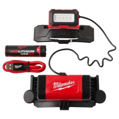 Milwaukee L4 BOLTHL-301 - Akumulatorowa latarka - czołówka USB na kask BOLT, 600 lm, 4 V, 3.0 Ah