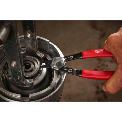 Milwaukee 4932492496 - Zestaw 9 szczypiec do pierścieni osadczych wewnętrznych i zewnętrznych, szczęki proste i odgięte 45° i 90°