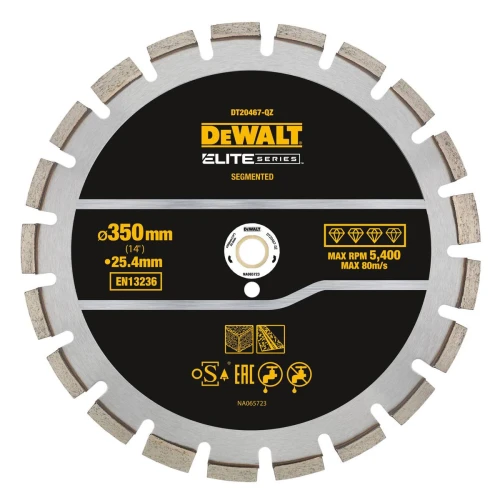 DEWALT DT20467 - Tarcza diamentowa 350mm elite do asfaltu betonu