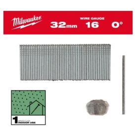 Milwaukee 4932498313 - Sztyfty galwanizowane 16G z cienką główką do M18 FN16GS, 1,6 x 32 mm 0° (5 tys. szt.)