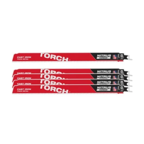 Milwaukee 48006553 - Brzeszczot do metalu TORCH NITRUS CARBIDE z węglikiem wolframu, 300 mm 10 TPI (5 szt.)
