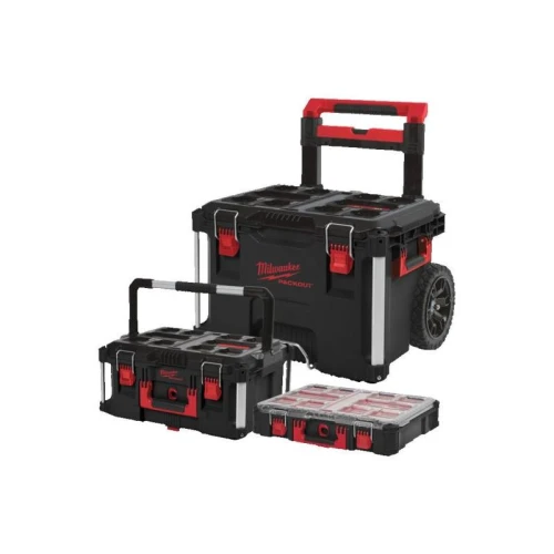 Milwaukee 4932499041 - Zestaw 2 skrzynie PACKOUT + organizer