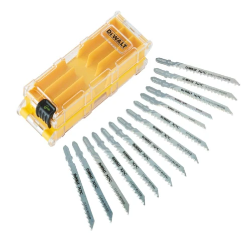DEWALT DT2298 - Zestaw 14 szt. brzeszczotów do wyrzynarek do cięcia drewna, laminatów i tworzyw sztucznych