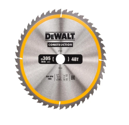 DEWALT DT1959 - Piła tarczowa do cięcia drewna 305/30mm, grubość cięcia 3.0mm, 48 zębów