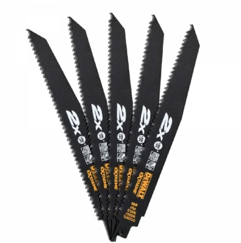DEWALT DT2307L - Zestaw 5 brzeszczot do piły szablastej - drewno z gwoździami