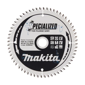 Makita B-56792  - Tarcza tnąca SPECJALLIZED TCT 165x20mm 60Z do cięcia drewna i płyt MDF
