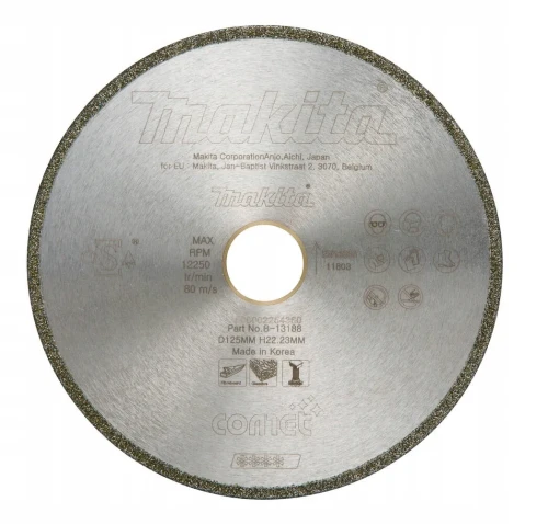 Makita B-13188 - Tarcza diamentowa 125x22.23mm pełna (mokro) marmur