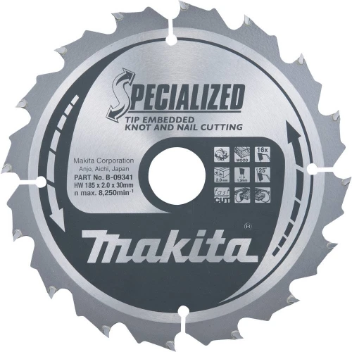 Makita B-33196 - Piła tarczowa 235x30x48z specjalized drewno(z gwoździami) i sękami