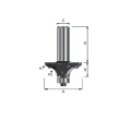 Makita D-11704 - Frez kształtowy łoż. 38.1/8mm forma classic eco