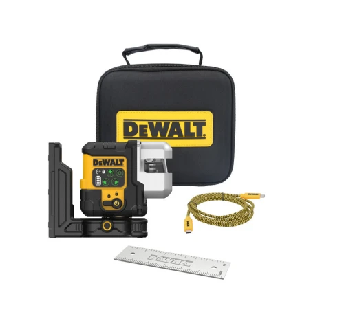 DEWALT DCLE14301GB - Laser krzyżowy 30m 3x180°  usb-c, zielony