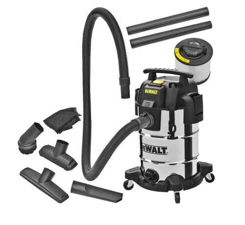 DEWALT DXV30SAPTA - Odkurzacz na mokro/sucho 30 l ze stali nierdzewnej z PTA