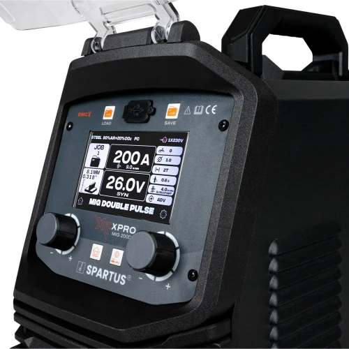 SPARTUS XPro MIG 200 DUAL PULSE - Spawarka inwertorowa - migomat z synergią