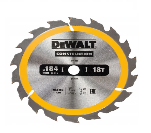 DEWALT DT1938 - Piła tarczowa 184x16mmx18z