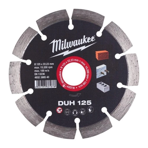 Milwaukee 4932399540 - Tarcza diamentowa tnąca DUH 125 x 22,23 mm