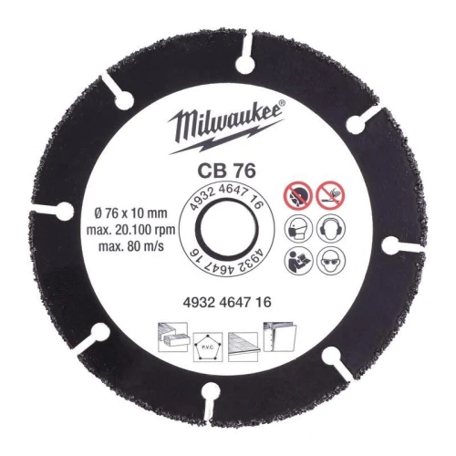 Milwaukee 4932464716 - Tarcza tnąca uniwersalna z nasypem z węglika wolframu 76 x 10 mm