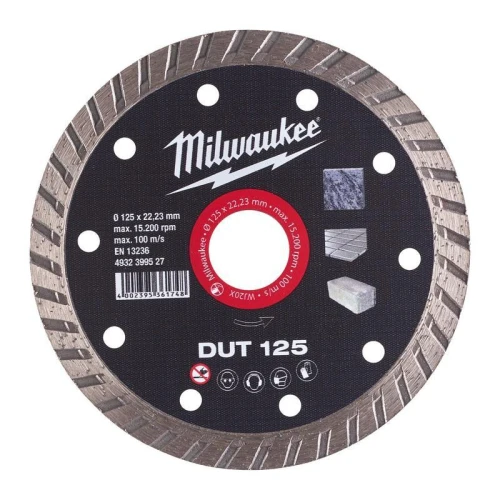 Milwaukee 4932399527 - Tarcza diamentowa tnąca DUT 125 x 22,23 mm