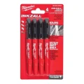 Milwaukee 48223154 - Cienkie markery INKZALL czarne 4 szt.