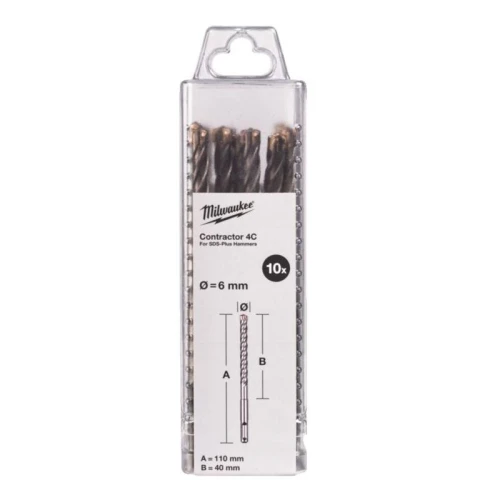 Milwaukee 4932498868 - Wiertło udarowe do betonu SDS-Plus Contractor 6 x 40/110 mm