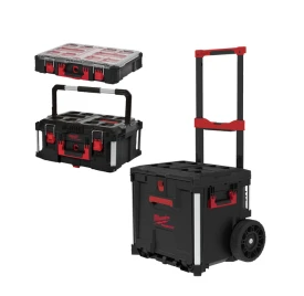 Milwaukee 4932498984 - 3-częściowy zestaw PACKOUT™ na wózku