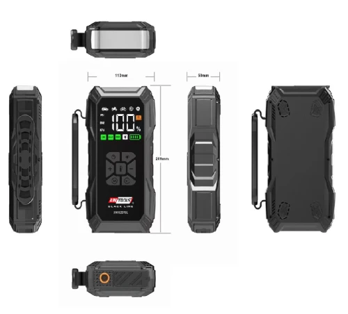AWTOOLS AW16207BL - URZĄDZENIE ROZRUCHOWE Z KOMPRESOREM POWERBANK 12000mAh