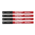 Milwaukee 48223164 - Cienkopisy zmywalne czarne 4szt.