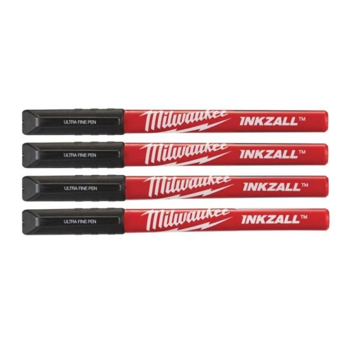 Milwaukee 48223164 - Cienkopisy zmywalne czarne 4szt.