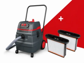 STARMIX ISC L-1650 Top - Odkurzacz przemysłoy z automatycznym czyszczeniem filtra + dodatkowe filtry Starmix SX459257 - Filtry FKP 4800 M z poliestru 2 szt.