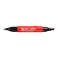 Milwaukee 4932501155 - Marker 2w1 z płaską i cienką końcówką INKZALL czarny