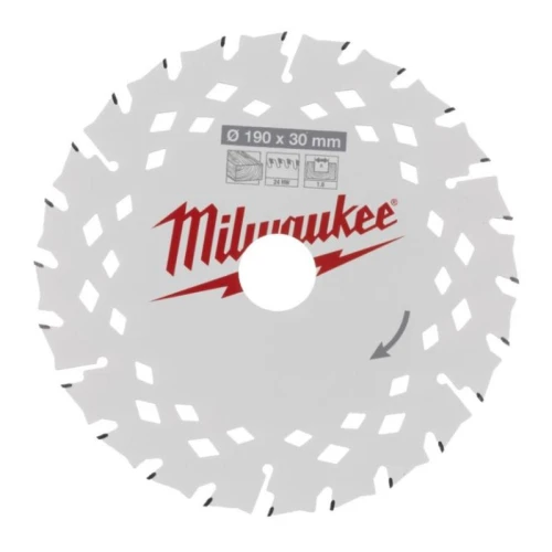 Milwaukee 4932498976 - Tarcza pilarska do drewna 190 x 30 mm 24 zęby