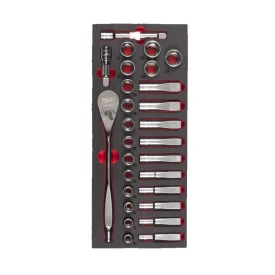 Miwaukee 4932479826 - Moduł nasadek i akcesoriów 1/2" 10 - 24 mm + wkładka piankowa