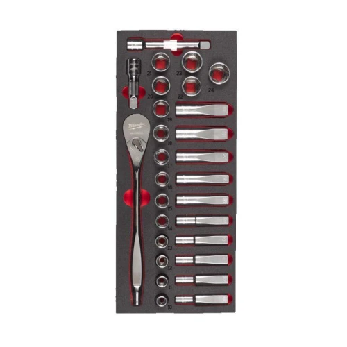 Miwaukee 4932479826 - Moduł nasadek i akcesoriów 1/2" 10 - 24 mm + wkładka piankowa